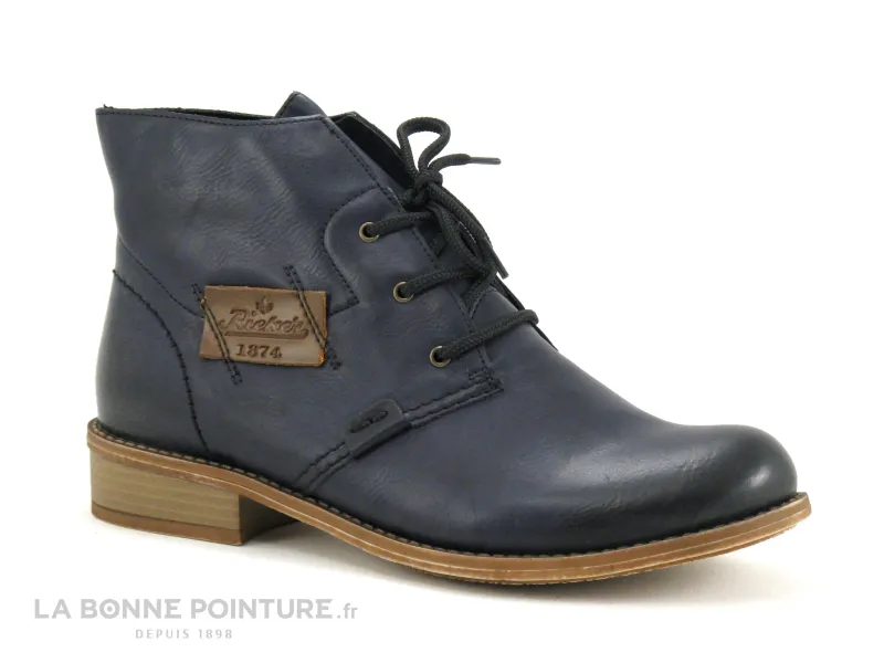 Achat chaussures Rieker Femme Chaussure montante, vente Rieker 72740-14 Bleu - Chaussure montante femme