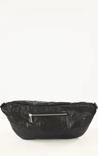 Banane cuir agneau noir Oakwood - La Canadienne - Accessoires Cuir Noir