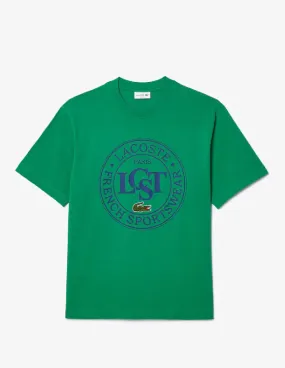 Camiseta Lacoste con Estampado Verde Hombre