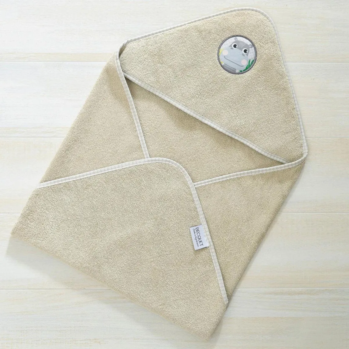 Cape de bain PETITES BETES gris beige | 3 Suisses