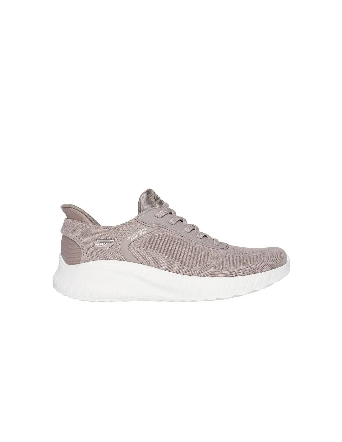 Chaussures Skechers Bobs Squad Chaos Taupe Textile Femme