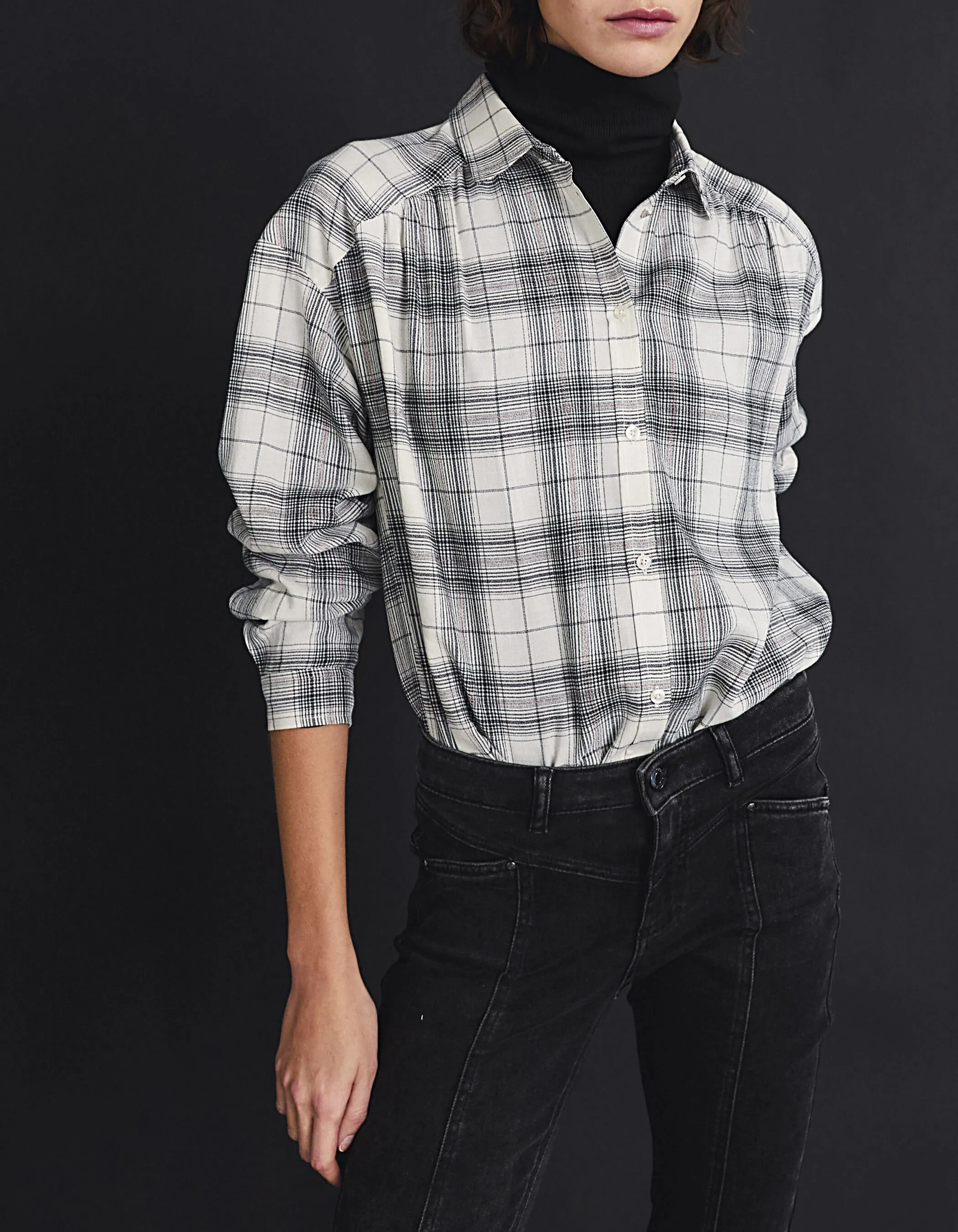 Chemise oversize à carreaux femme
