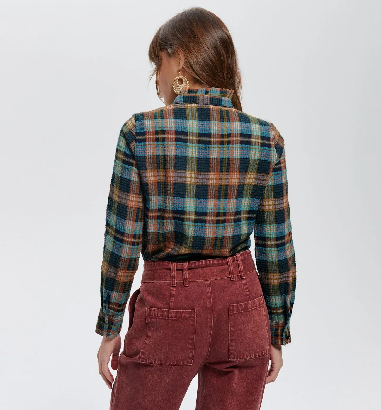 Chemise à carreaux Femme - Carreaux bleus