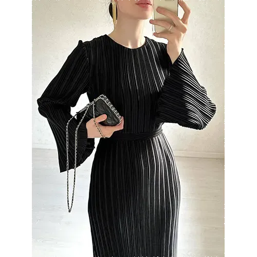Cherry | Robe De Soirée Plissée Pour Femmes | Maxi