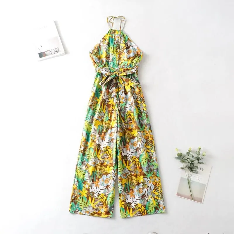 Combinaison jaune femme bohème