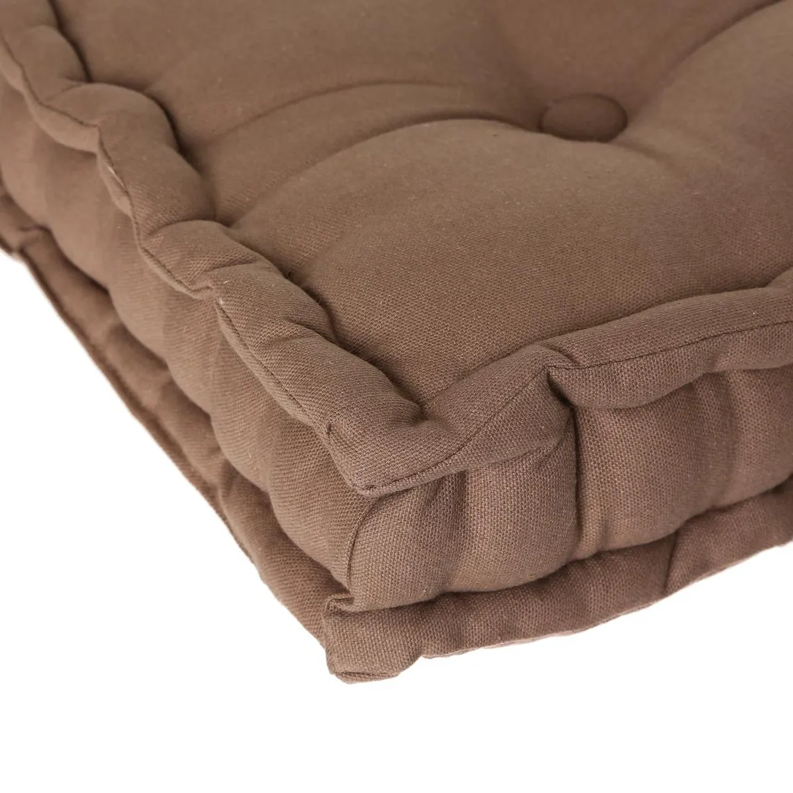 Coussin de sol taupe 40x40 | 3 Suisses