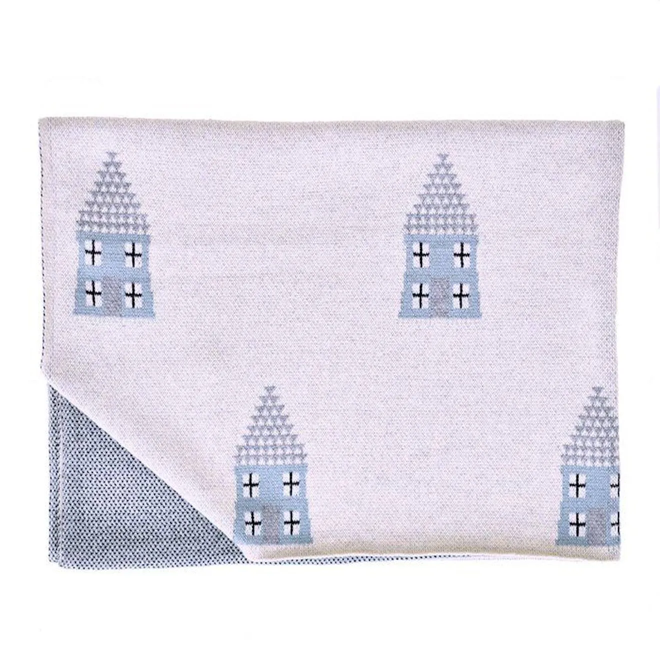 Couverture pour en coton bio Maison beige - Sevira Kids