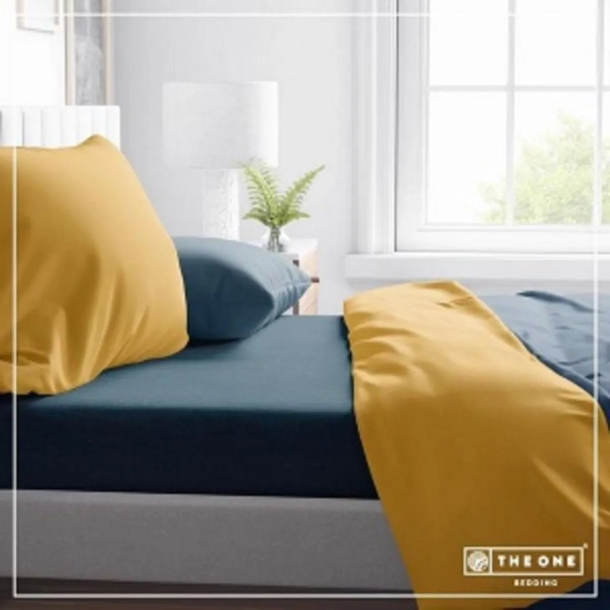 Drap housse - 100x220 - bleu indigo - T1-FS100 