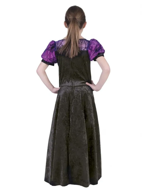 Déguisement de Sorcière Halloween : Mystère en Noir et Violet pour les Filles
