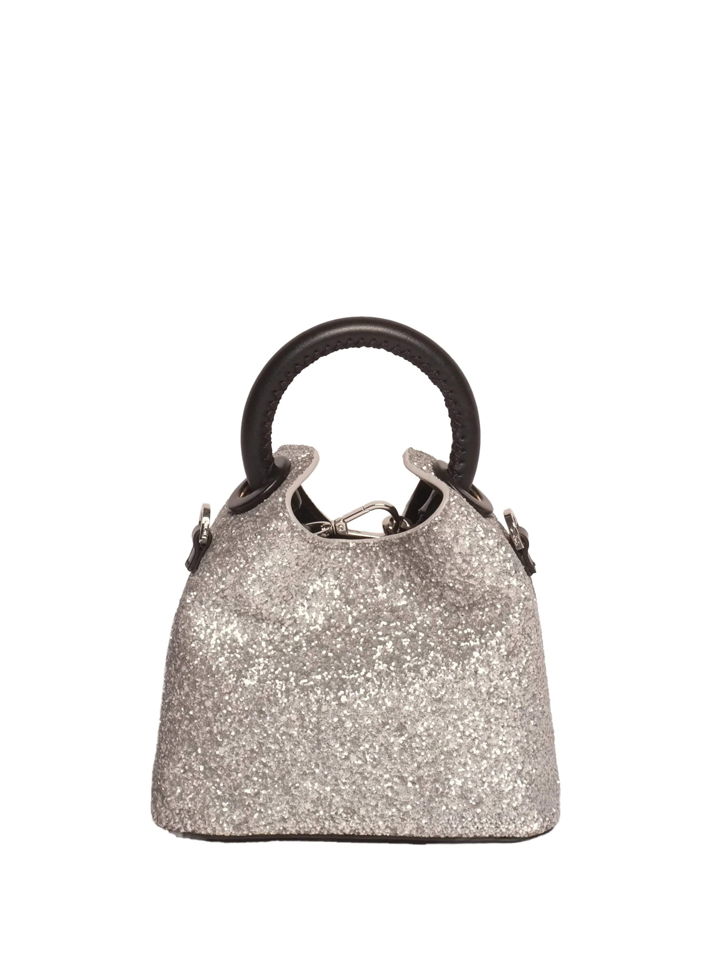 ELLEME  Sac madeleine en tissus glitter - Argent