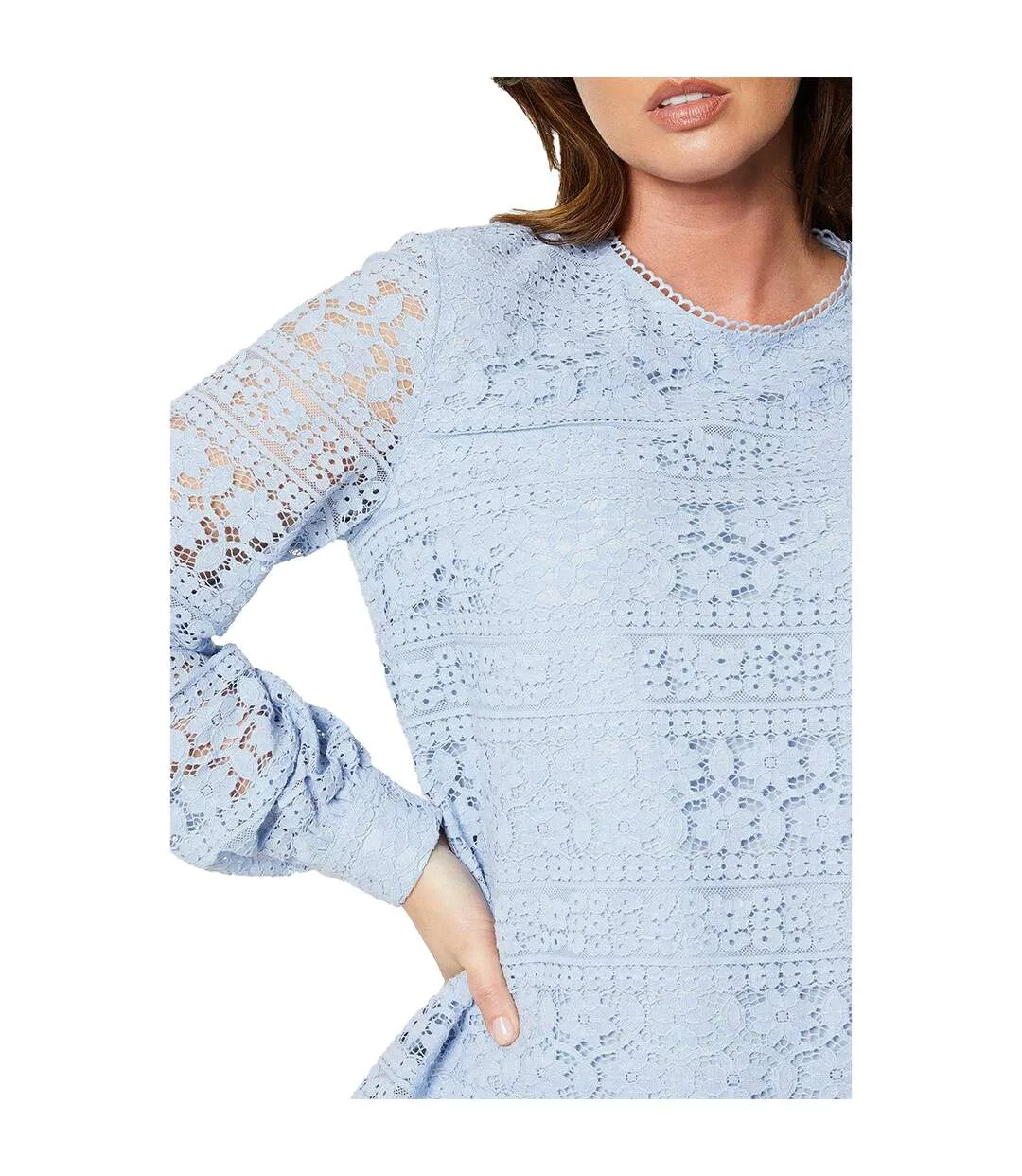 Haut femme bleu clair Principles