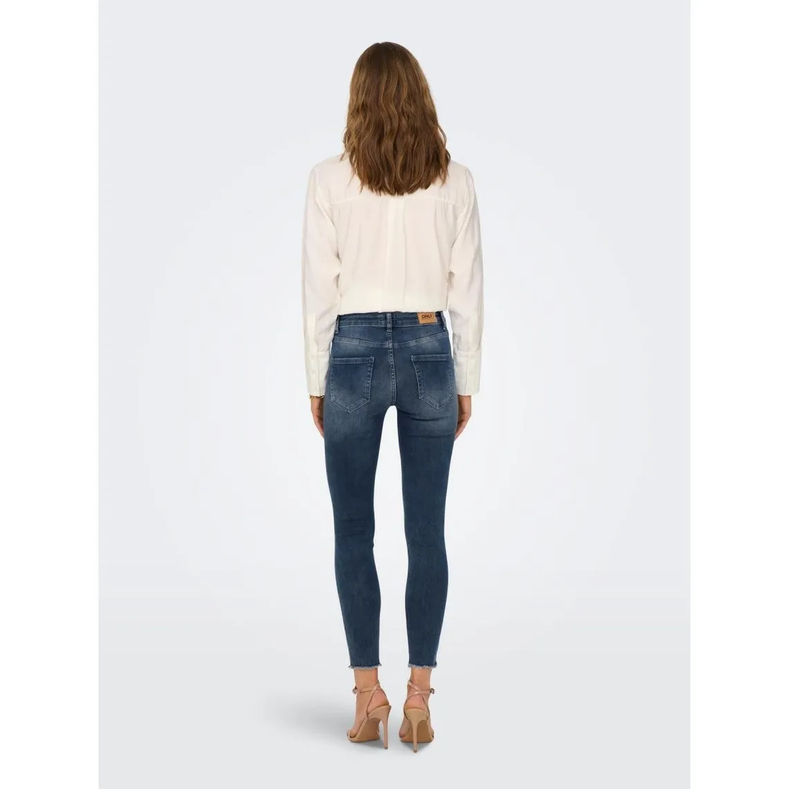 Jean skinny bleu en coton Rose | 3 Suisses