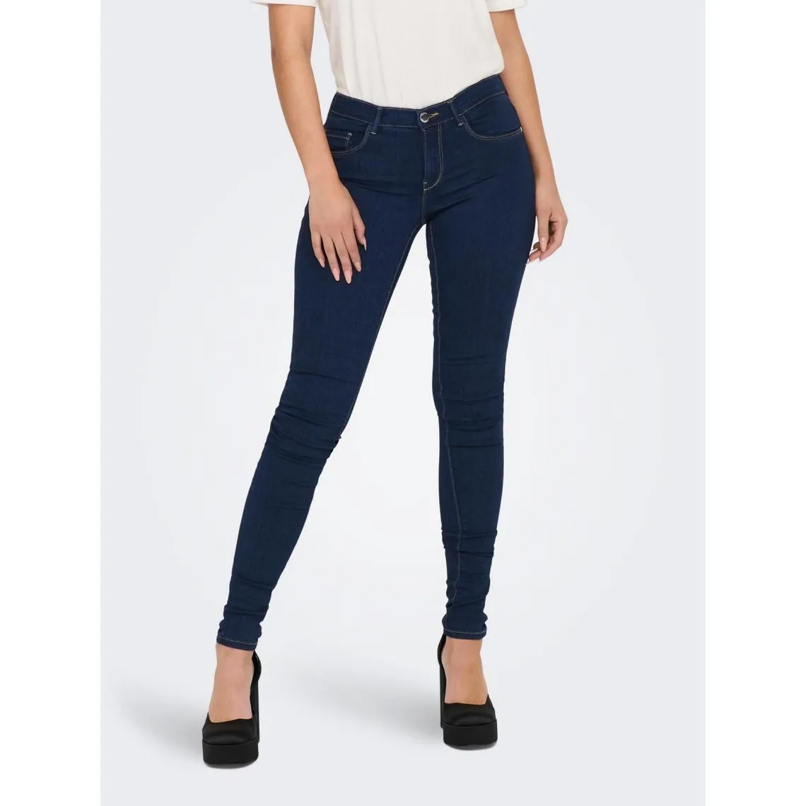 Jean skinny bleu en viscose Joy | 3 Suisses