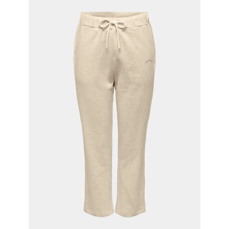 Jogging logo brodé shau chiné beige femme - Only | wimod