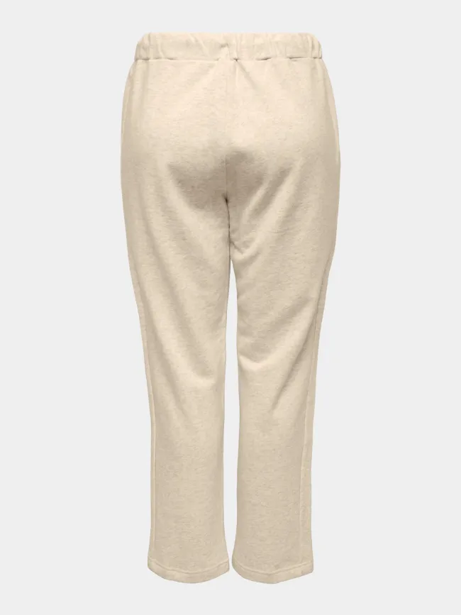 Jogging logo brodé shau chiné beige femme - Only | wimod