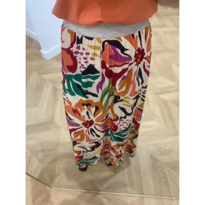 Jupe fleuri JU180 - Multicolore - LOLA ESPELETA
