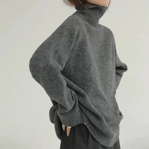 lise | Pull oversize en cachemire col roulé pour femme