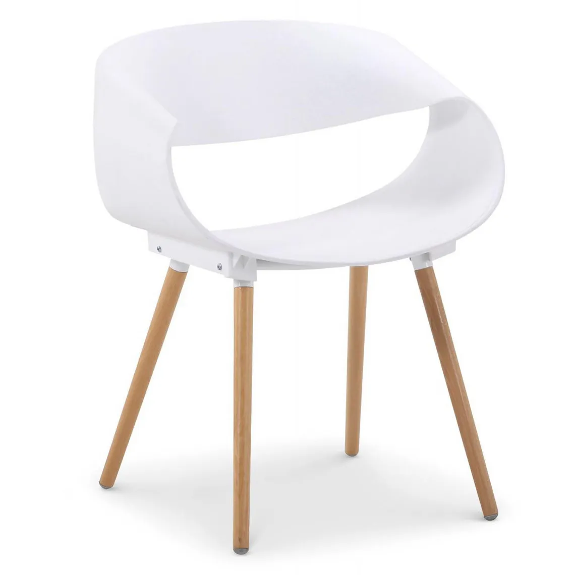 Lot de 2 chaises design blanches EIK | Chaise 3 SUISSES
