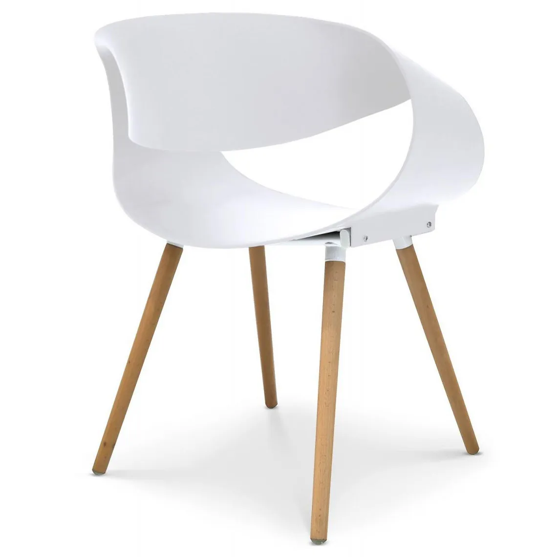 Lot de 2 chaises design blanches EIK | Chaise 3 SUISSES