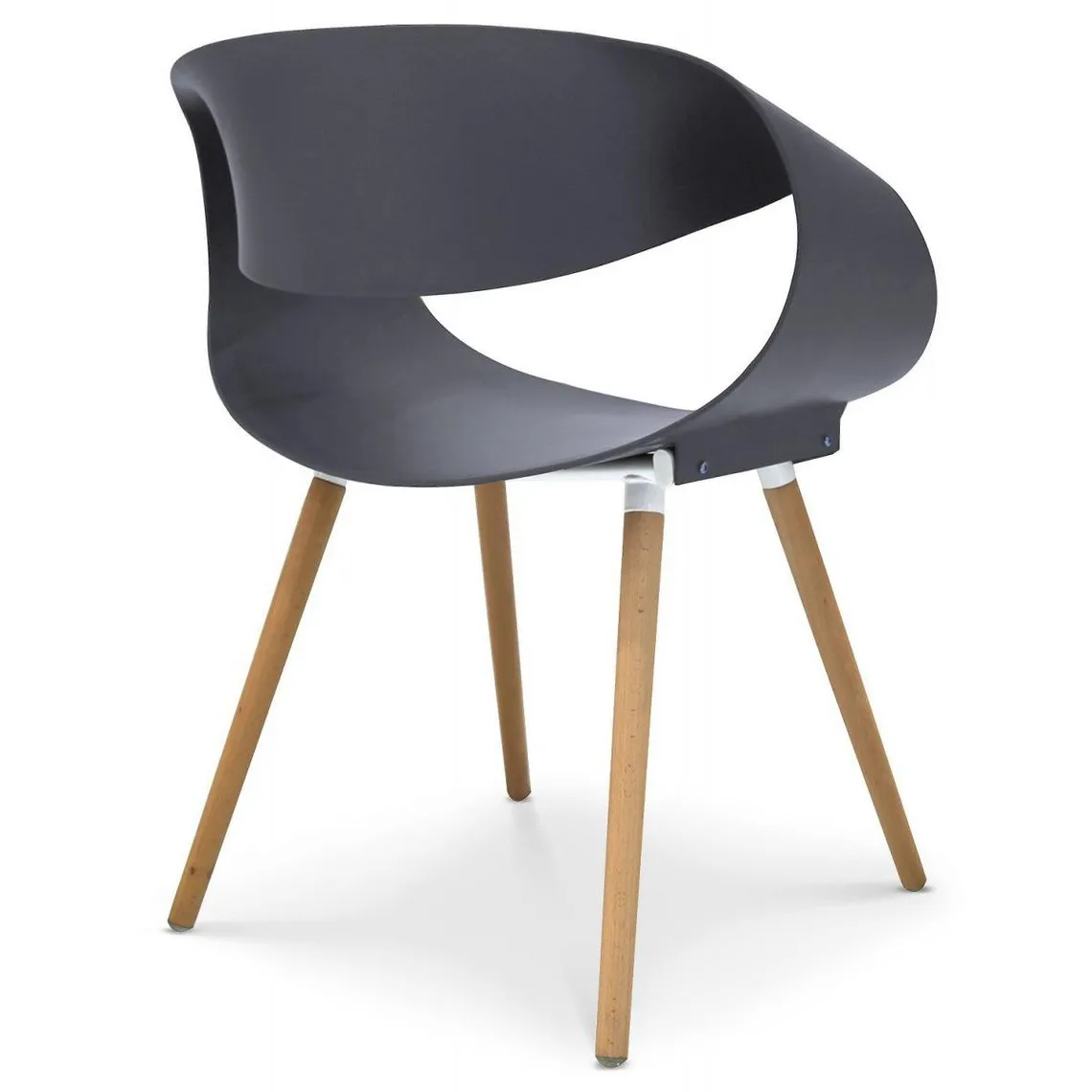 Lot de 2 chaises design grises EIK | Chaise 3 SUISSES