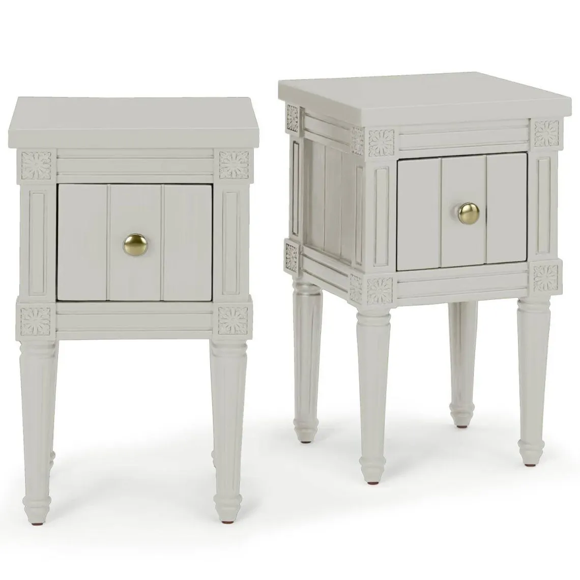 Lot de 2 tables de chevet 1 tiroir Rivoli Taupe clair | 3 Suisses