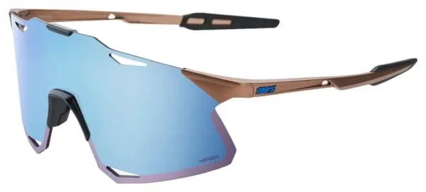 Lunettes 100% Hypercraft Matte Chromium Cuivre Marron - Lentille HiPER Miroir Bleu