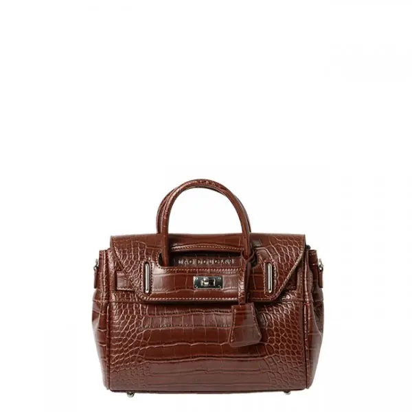 Mac Douglas - Mini sac à main Pyla Rythm croco chocolat
