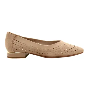 M.Daszyński Ballerines ajourées à paillettes Daszyński SA201-1 Beige