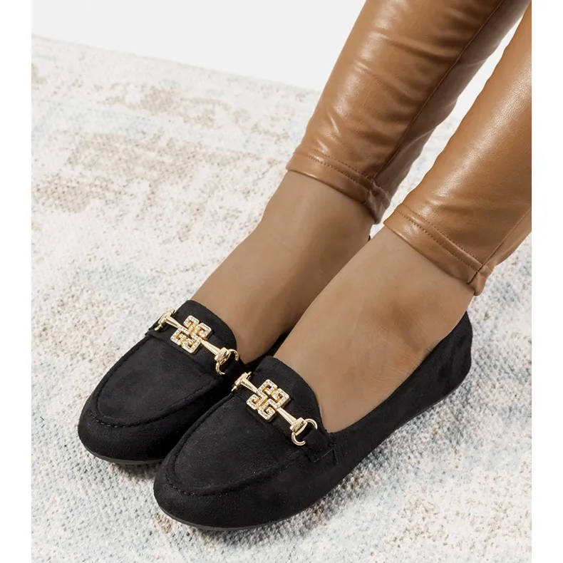 Mocassins noirs à boucle Cardoso le noir