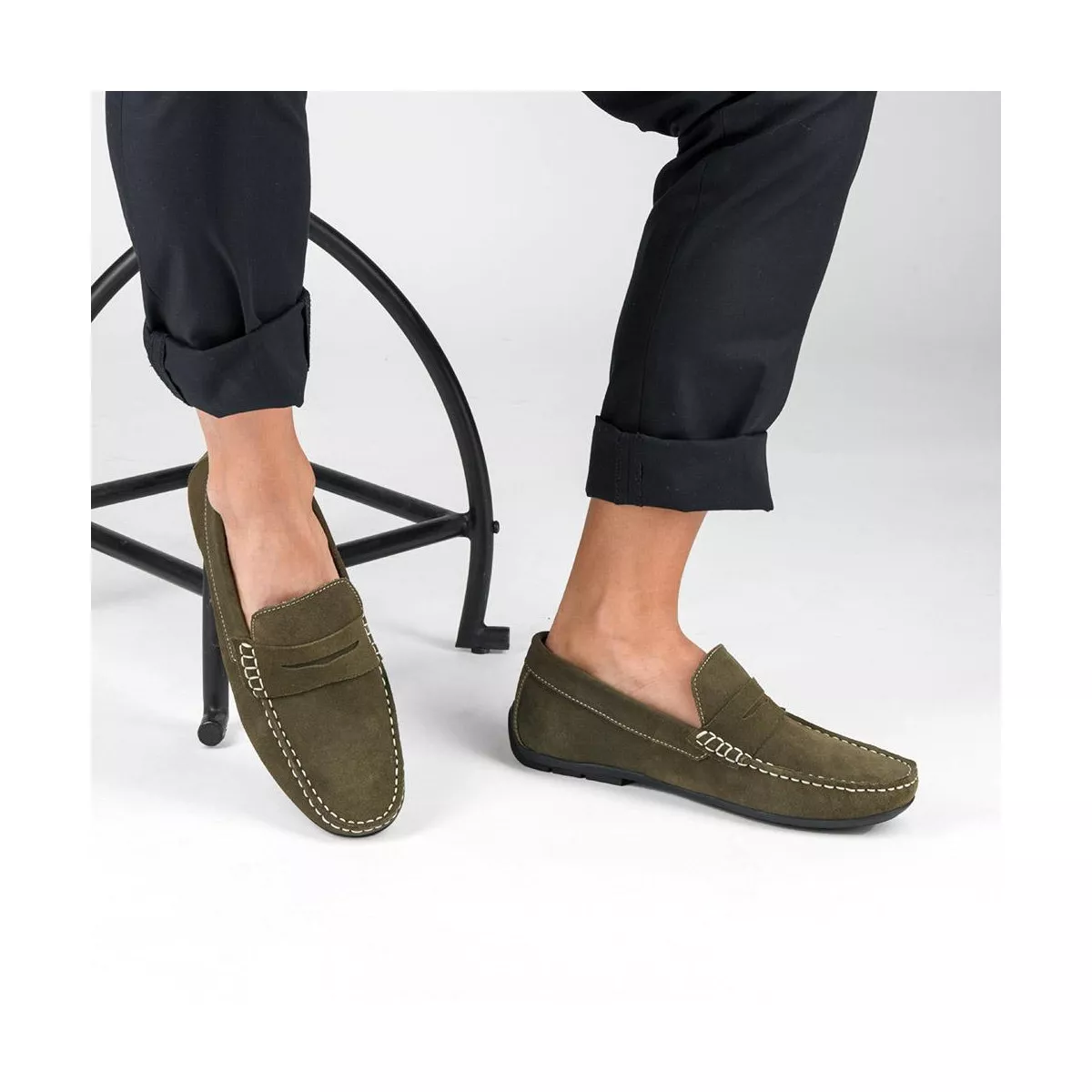Mocassins VERT MEGIS CASUAL