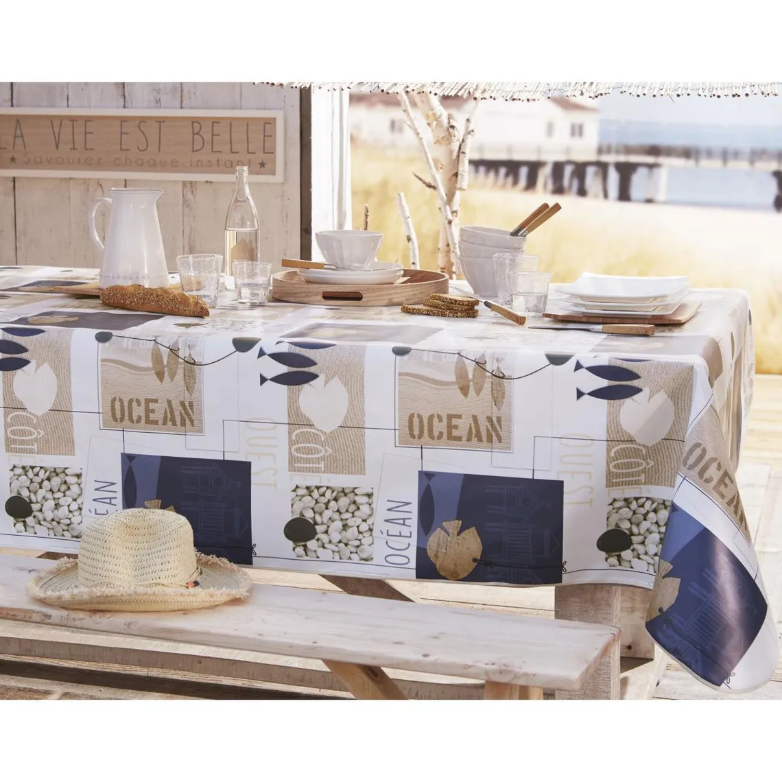 Nappe COTE OUEST - bleu | Nappes 3 SUISSES