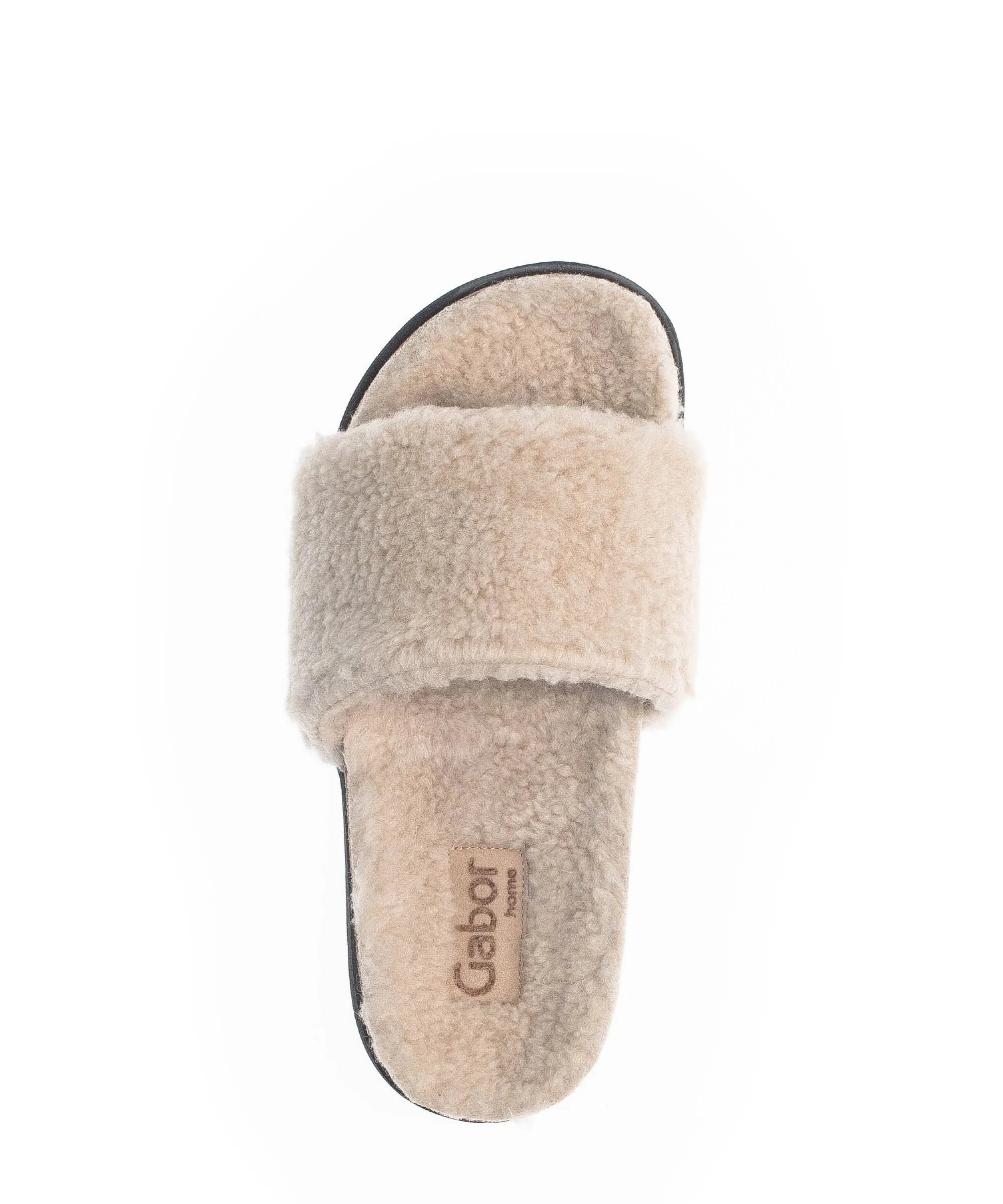 Pantoufles beiges en textile