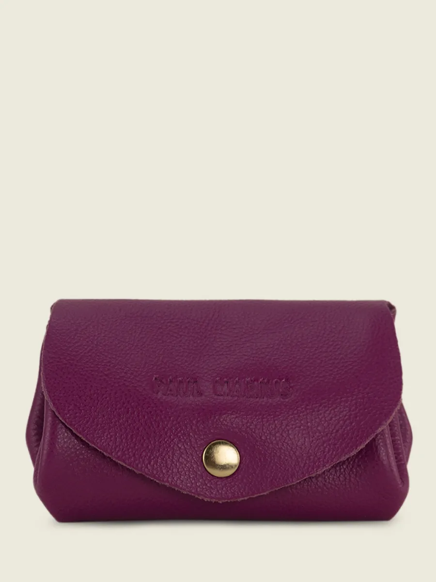 PORTE-MONNAIE CUIR VIOLET FEMME LeGustave Art Déco - Zinzolin