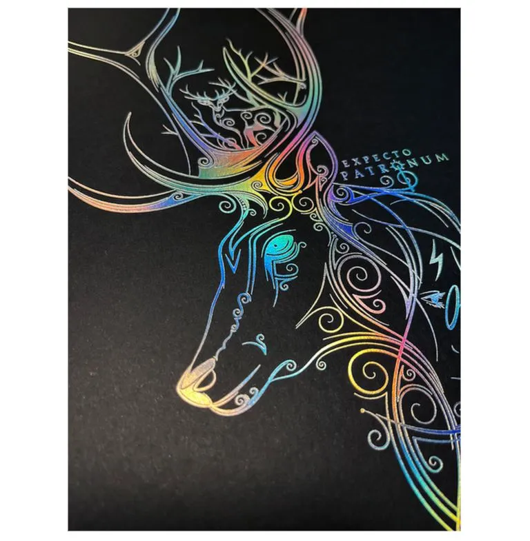 Poster haut de gamme letterpress Expecto Patronum - Harry Potter