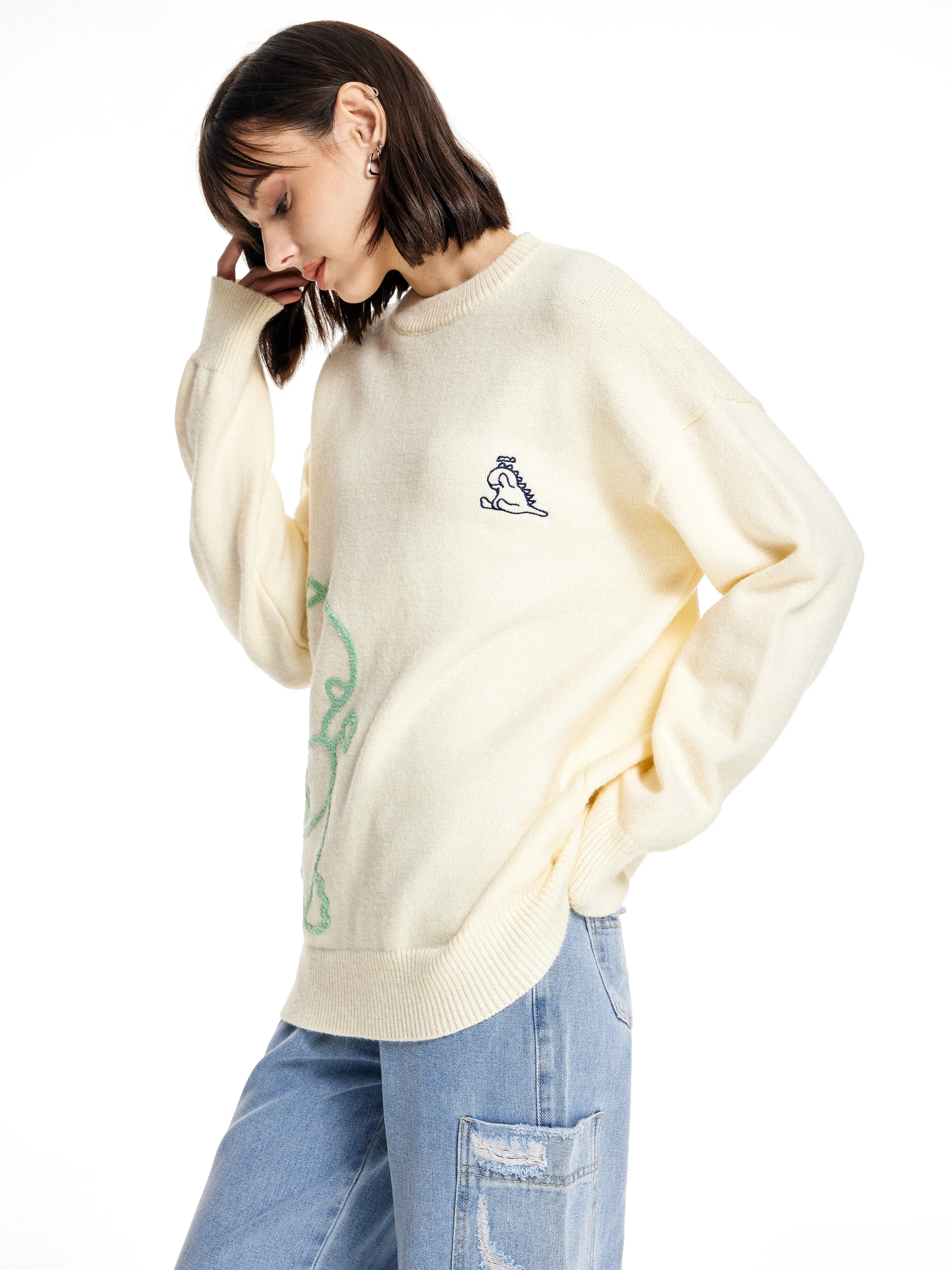  Pull à motif dinosaure