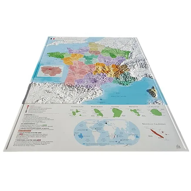 RELIEF FRANCE ADMINISTRATIVE 88X61 1 2 000 000