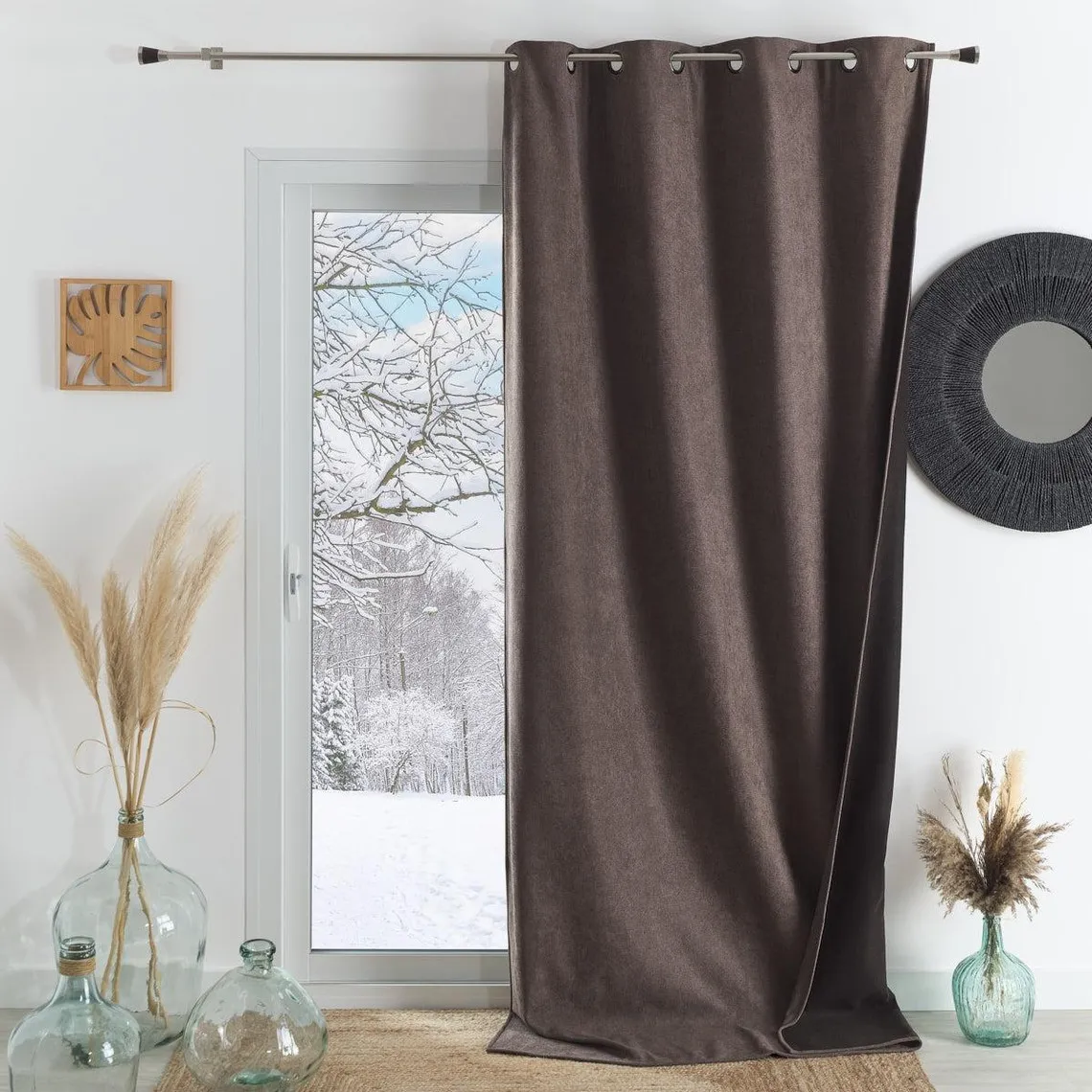 RIDEAU ISOLANT THERMIQUE ET OCCULTANT-TAUPE-140X260 | 3 Suisses