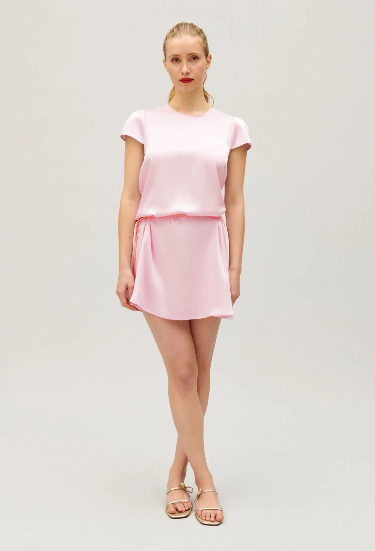 ROBE COURTE AMPLE COL ROND - CLAUDIE PIERLOT pour FEMME | Printemps