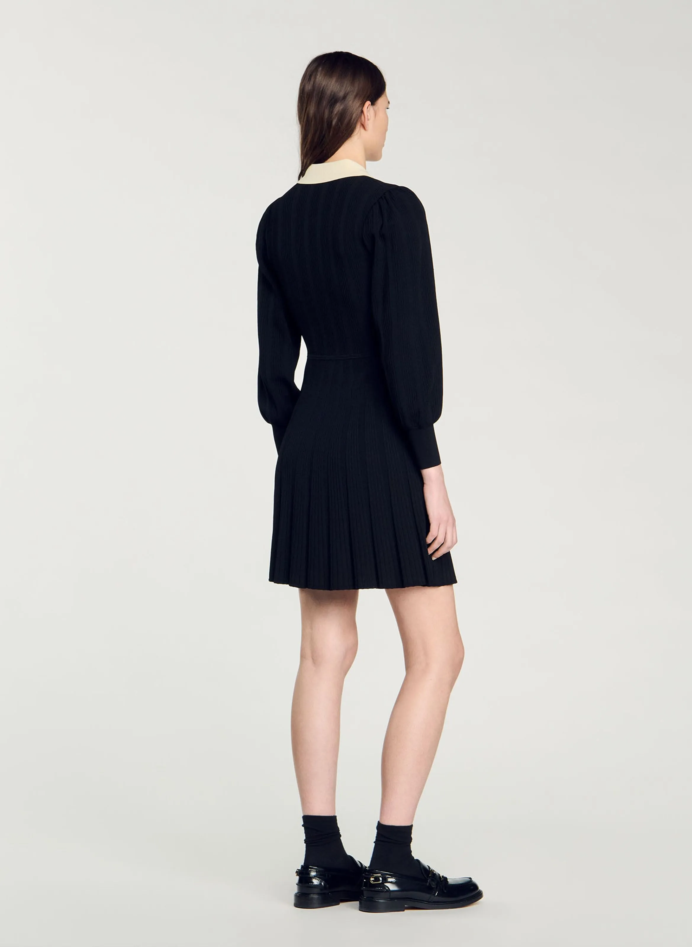 ROBE COURTE COL CLASSIQUE LISON - SANDRO pour FEMME | Printemps