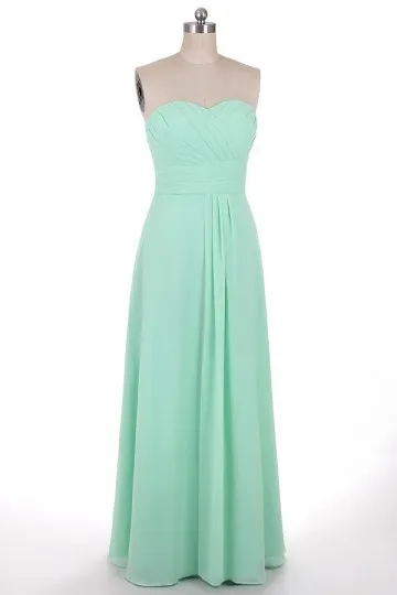 Robe de soirée rouge longue sexy bustier ruchée col en V avec la fente élevée en mousseline - Robedesoireelongue.fr