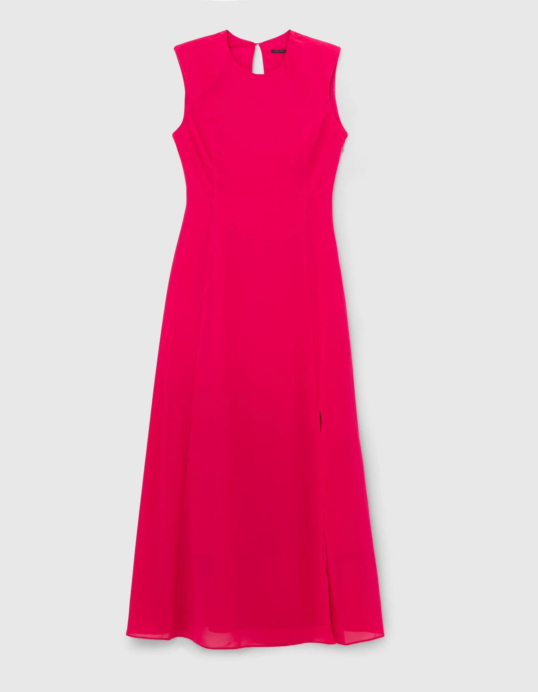 Robe longue hot pink recyclée à épaulettes Femme