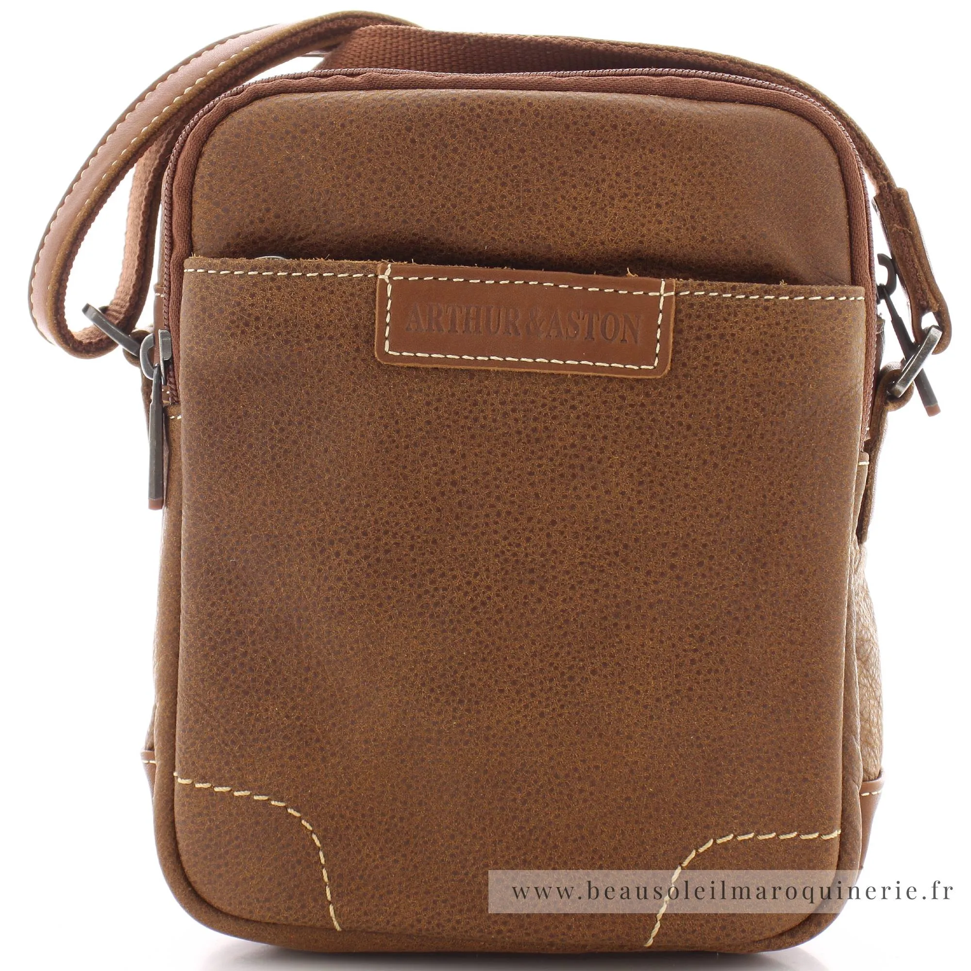 Sac bandoulière cuir de vachette Arthur Aston 2158-08