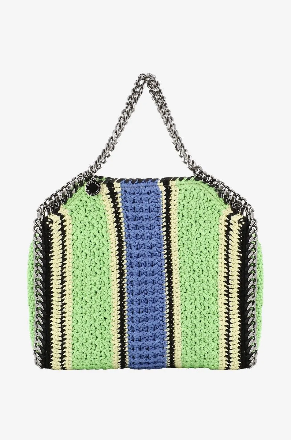 Sac cabas crocheté rayé Falabella Mini