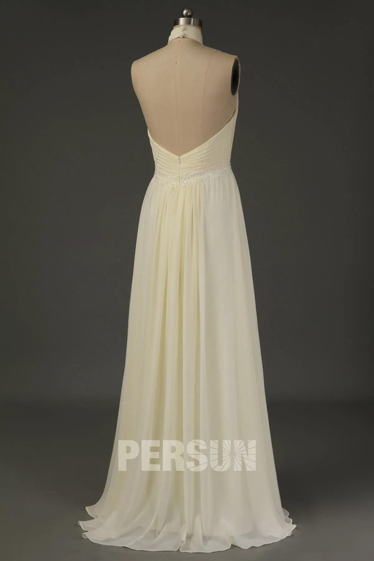 Sexy robe de mariée pour femme enceinte en tulle dos largement échancré