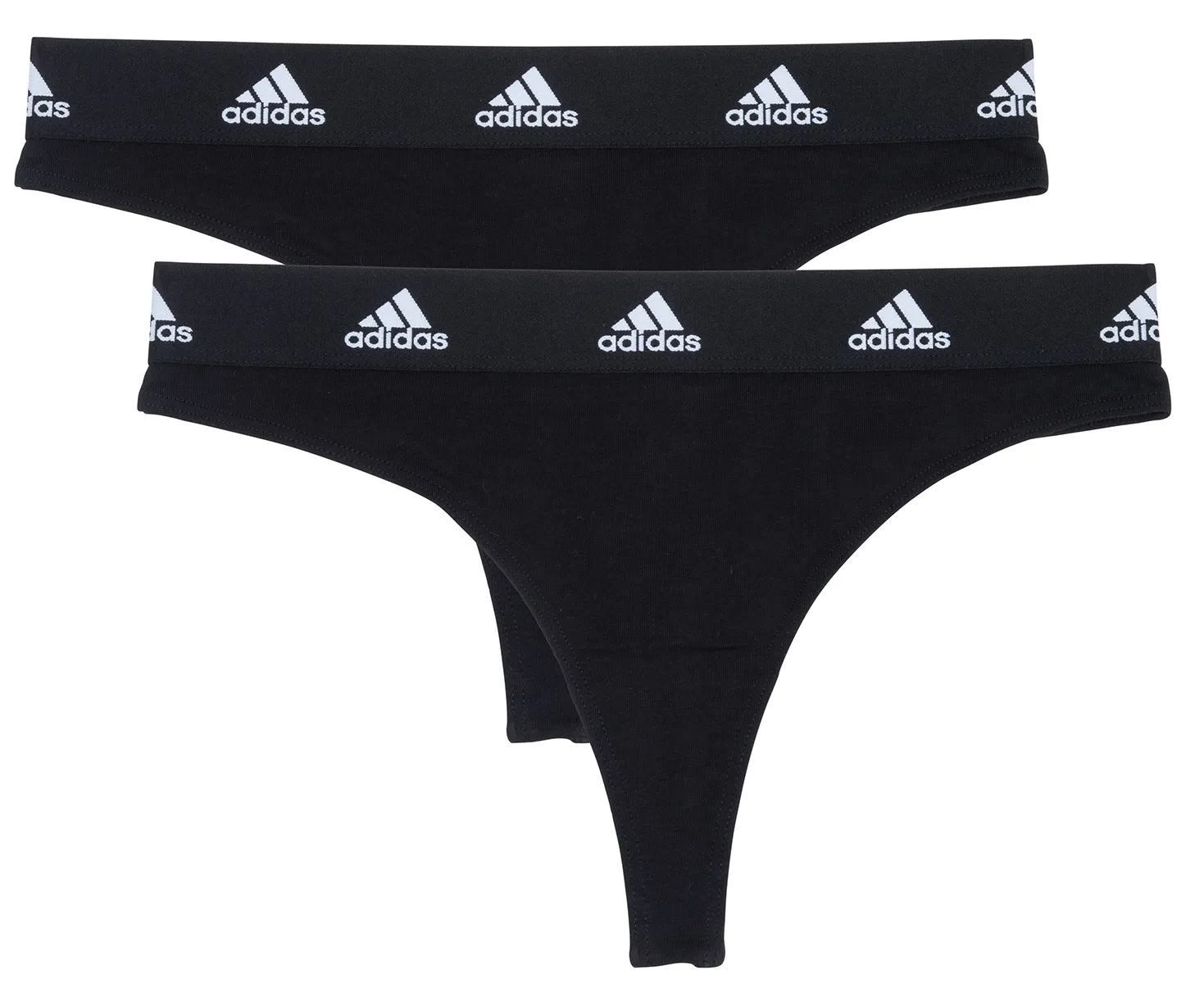 Sous-Vêtement Adidas Femme Thong Noir (Lot de 2)