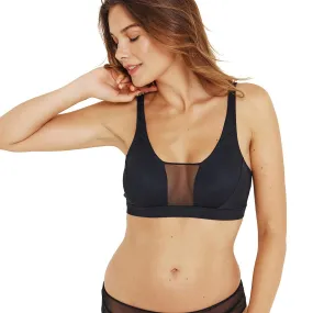 Soutien-gorge sans armatures femme Tulle Noir | 3 Suisses