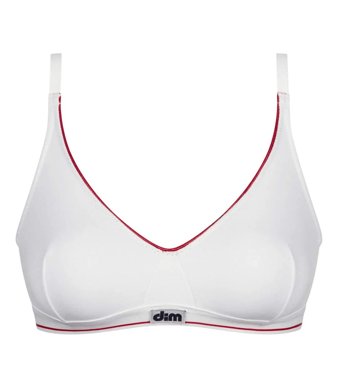 Soutien-gorge  triangle sans armature et basque tricolore Made in France