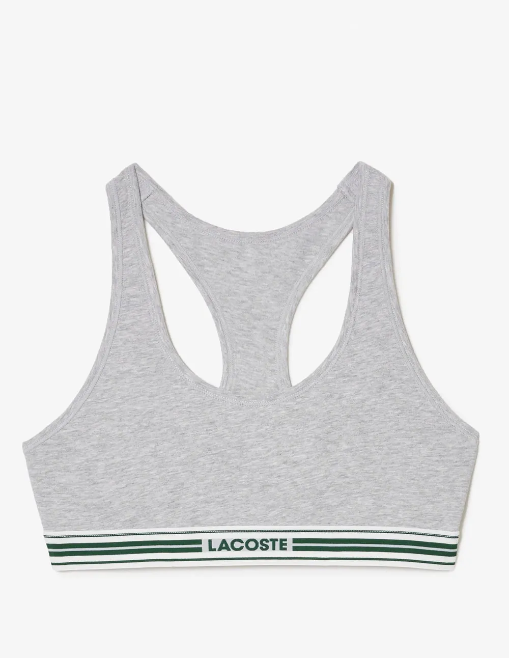 Sujetador Deportivo Lacoste Vigore Gris Mujer