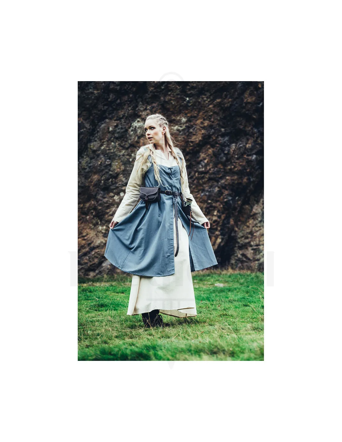 Surcot viking modèle Inca, couleur bleu ⚔️ Boutique Épées