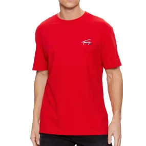 T-shirt Rouge Homme Tommy Hilfiger Small Flag